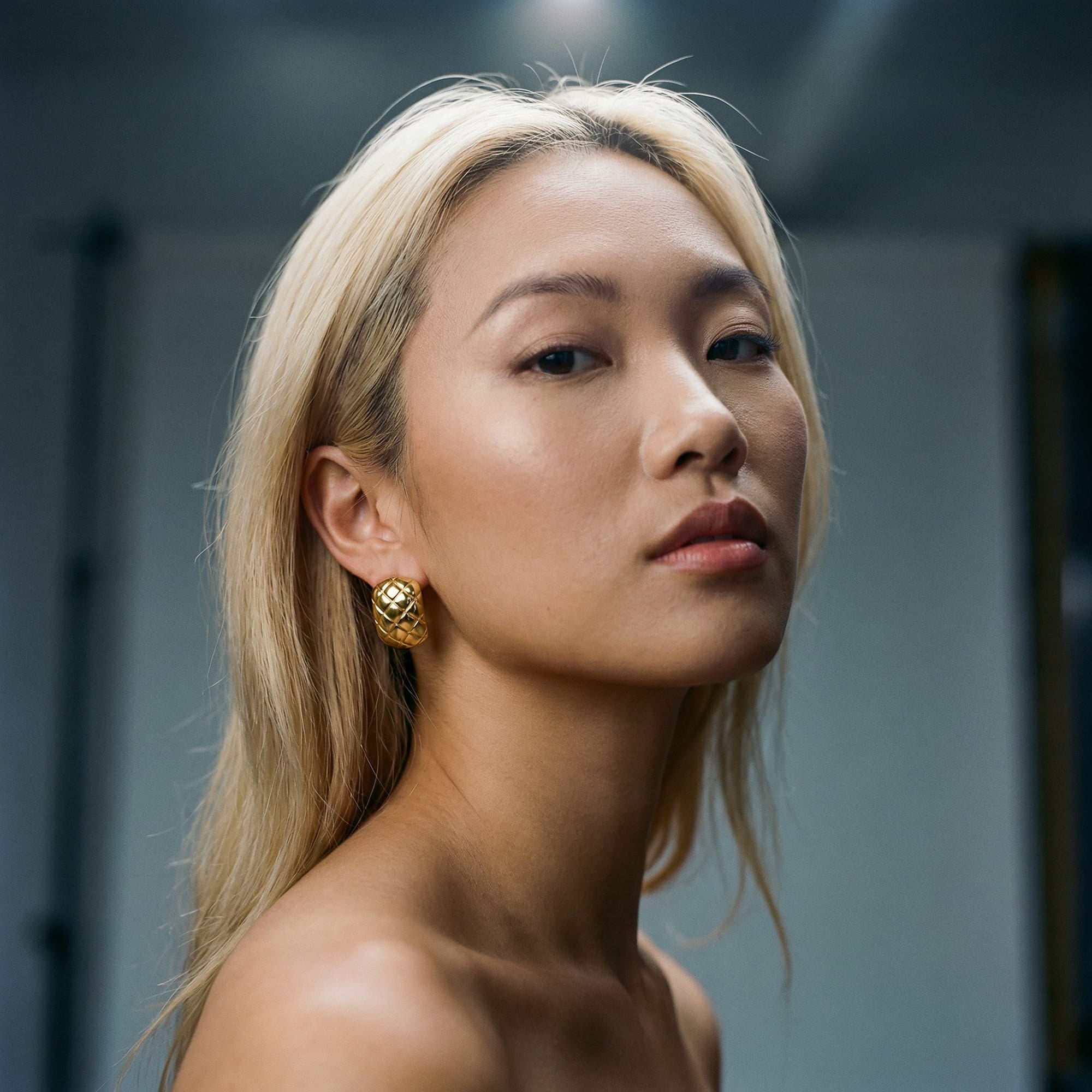 Oversized Textured Stud Earrings - Amadeus
