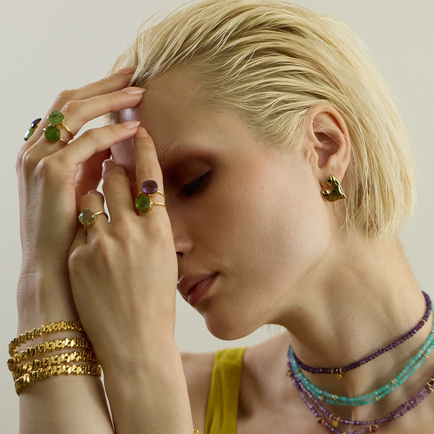 Otto Pebble Gold Bangle - Amadeus