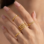 Petra Gold Stacking Ring (adjustable) - Amadeus