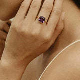 Sophia Amethyst Gold Ring - Amadeus