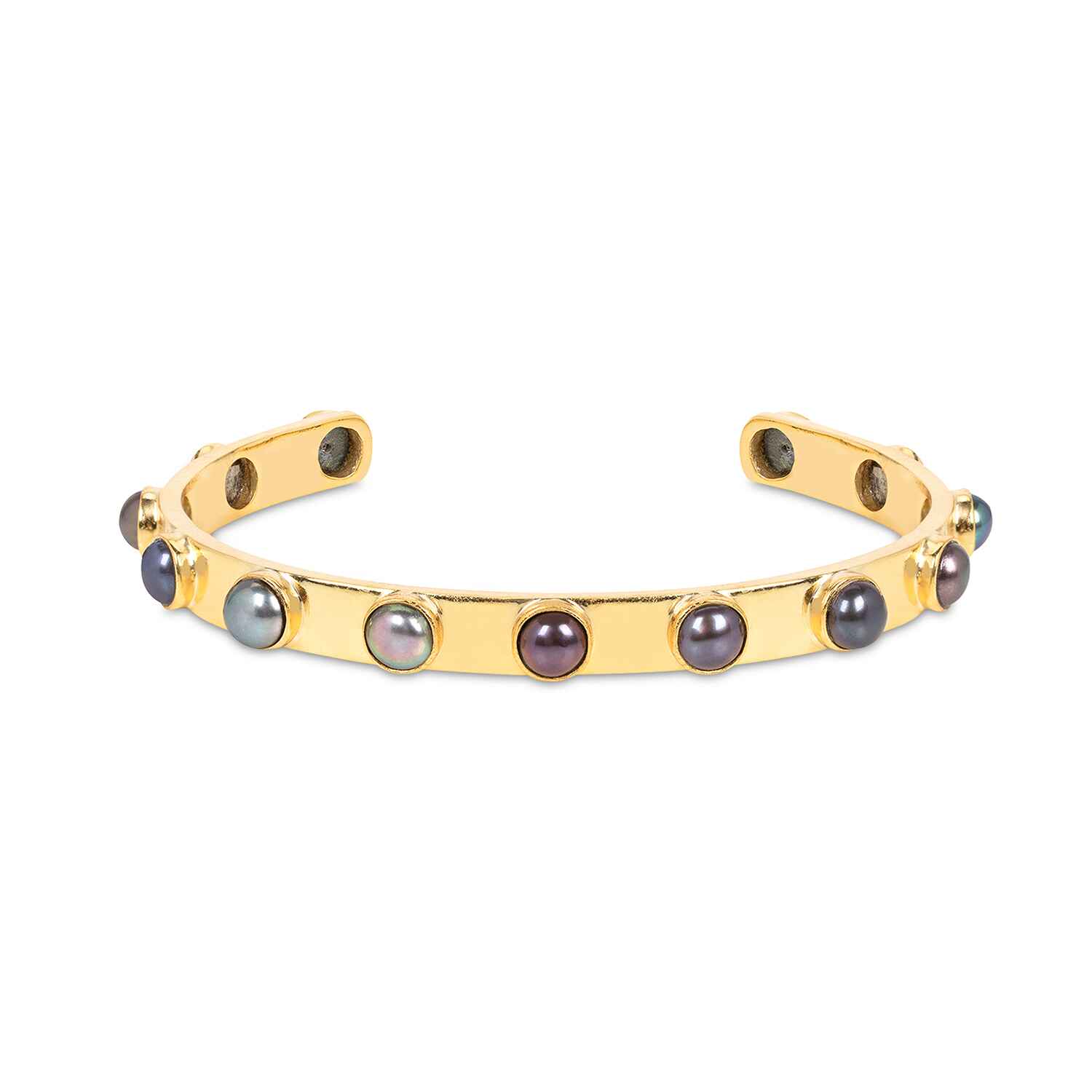Aurora Grey Pearl Cuff Bracelet