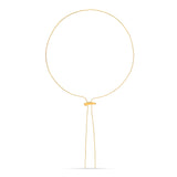 Lines Long Gold Nuget Necklace - Amadeus