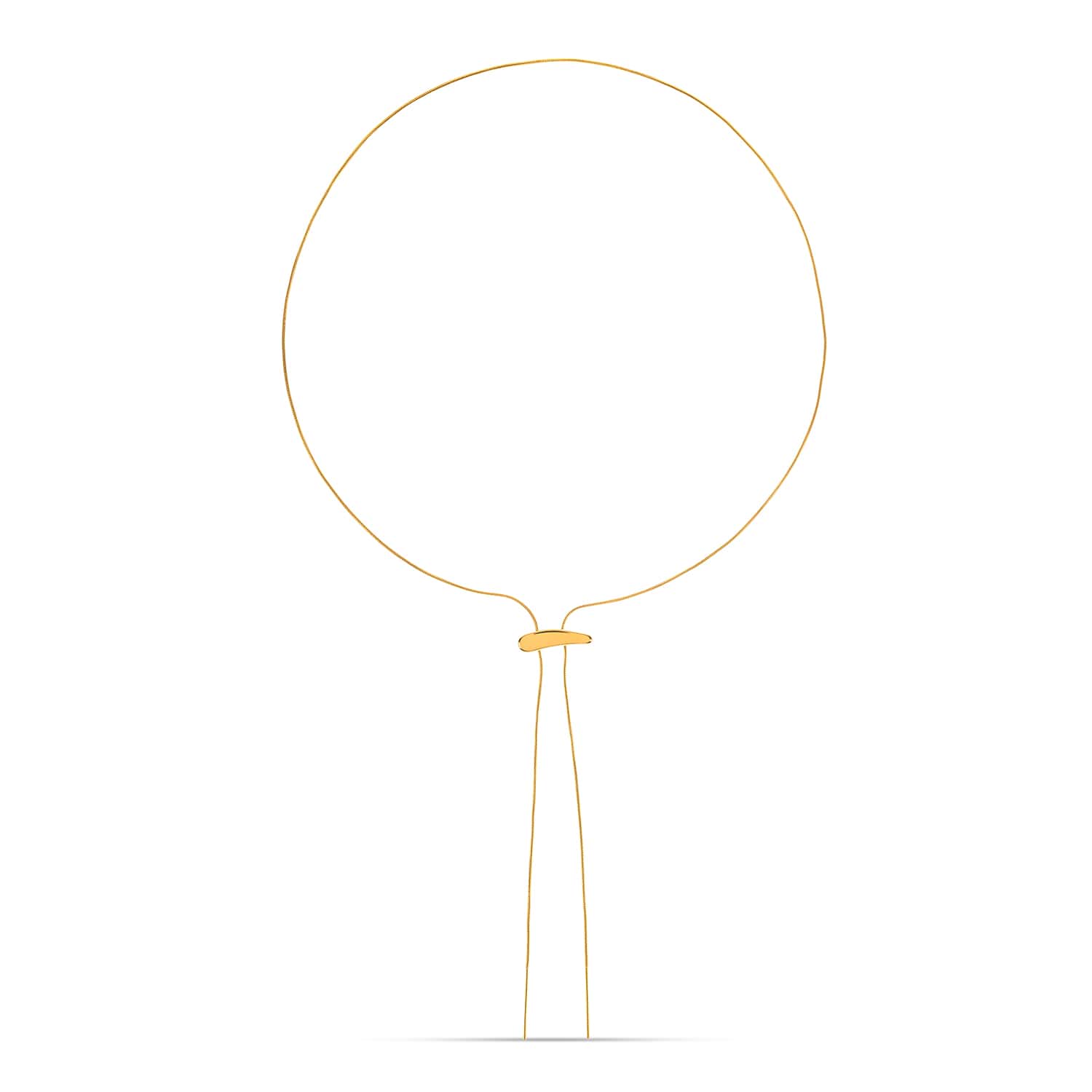 Lines Long Gold Nuget Necklace - Amadeus
