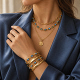 Luna Labradorite Gold Chain Bracelet