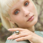 Bubble Pyrite Gold Ring (size adjustable) - Amadeus
