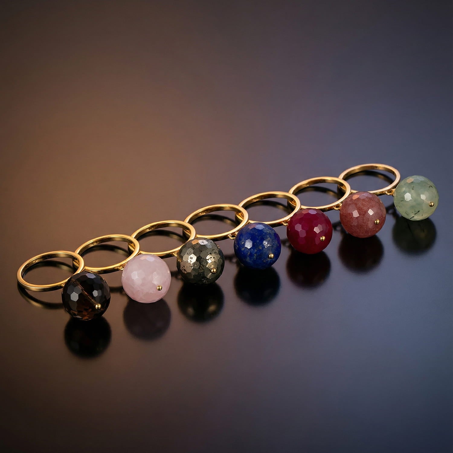 Bubble Red Onyx Ring (adjustable) - Amadeus