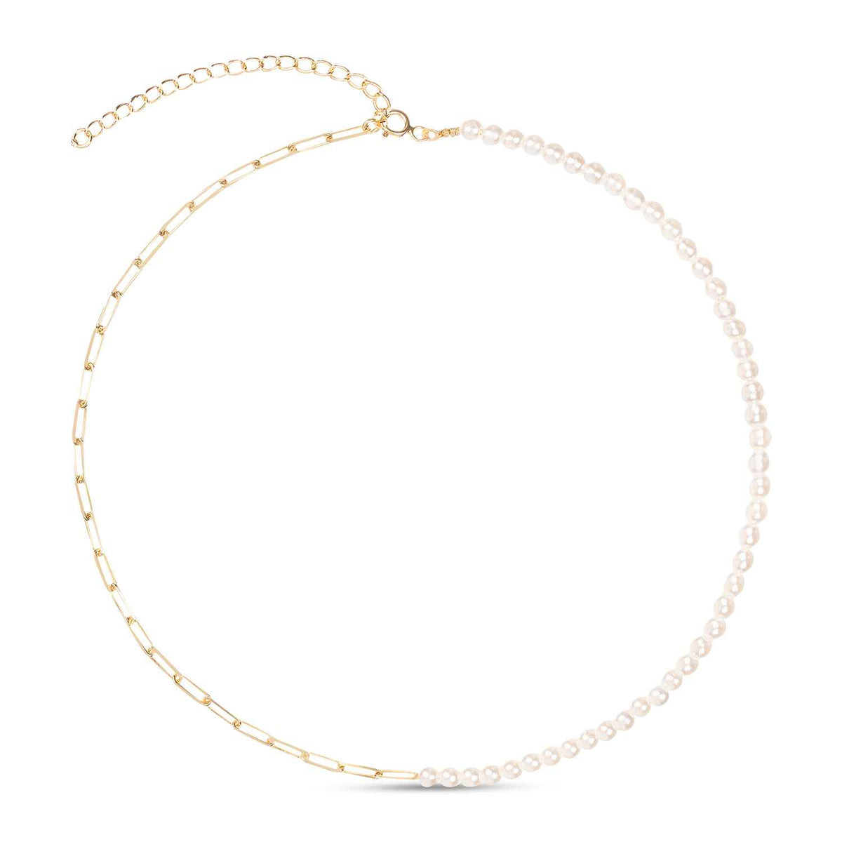 Laura Mixed Chain Pearl Necklace